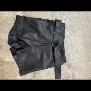 H&M faux leather shorts